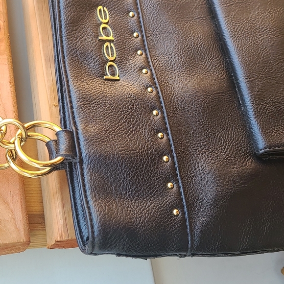 BEBE Black Fringe Shoulder Bag - Picture 7 of 13